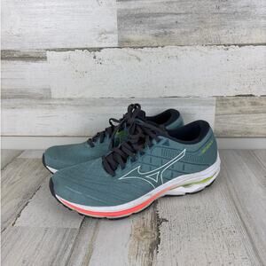 Mizuno mens 8.5 blue wave inspire 18 blue white running shoe sneaker casual mesh